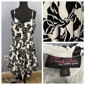 Trashy Diva Zebra Bows Mini Sundress Size 16